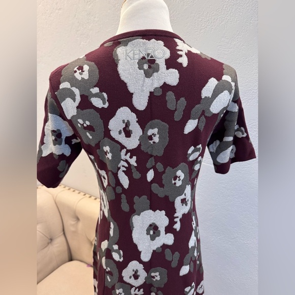 Kenzo Floral Jacquard Fit & Flare Mini Dress L - Picture 6 of 13